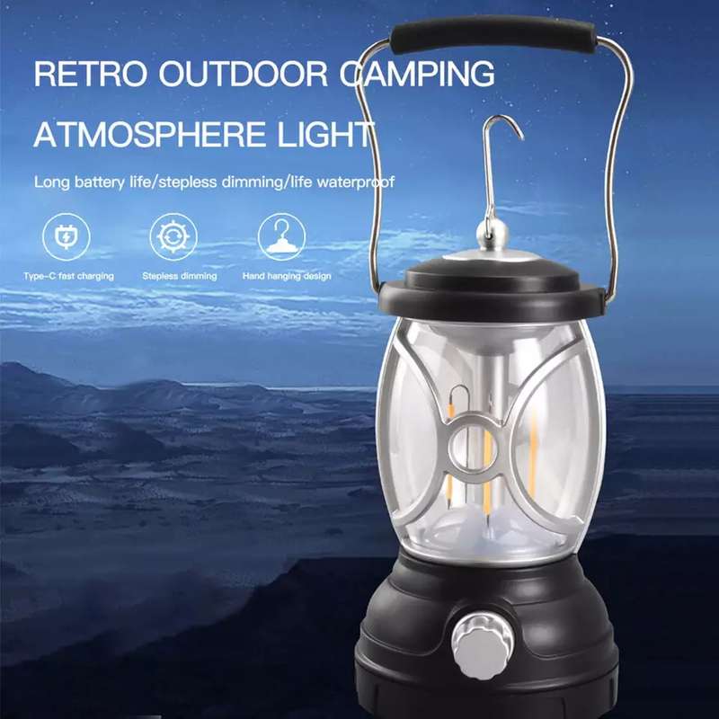 FA-T96 Mini Vintage Metal  Rechargeable Lantern