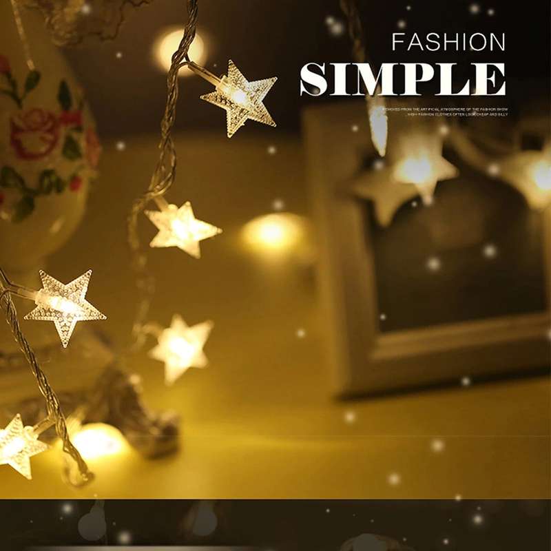 JG3108 5M Battery Operated Star Christmas String Light