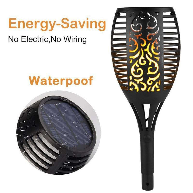 FA-8116T Solar Powered Yellow and Blue Dual Flame Light