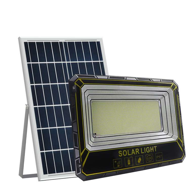 FA-GTX-500W LED Solar Powered Flood Light With Solar Panel &amp;  Remote Control