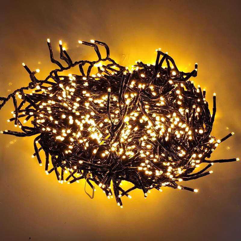 ZYF-D85 20M Warm White LED Inter-Connecting Black Cable Fairy Light