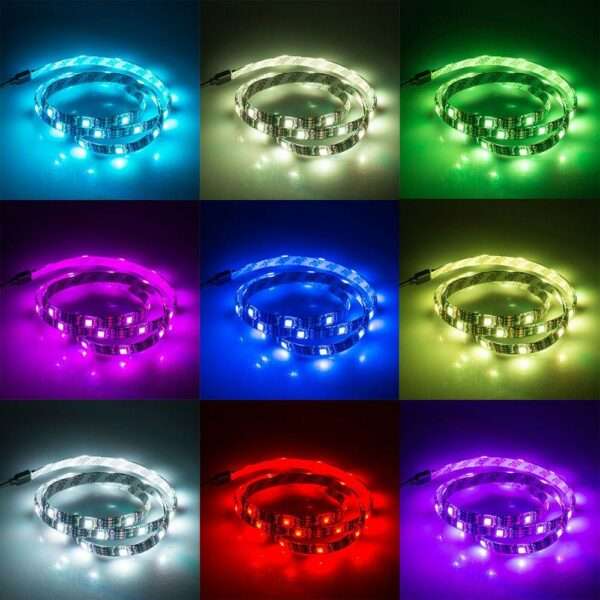 Aerbes AB-Z811 USB RGB LED Strip 5050 Tape Controller Light 2m TV Backlight 5v Decoration