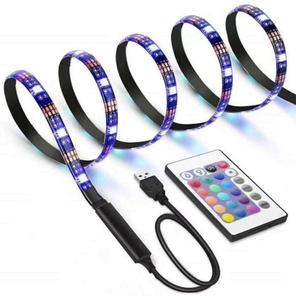 Aerbes AB-Z811 USB RGB LED Strip 5050 Tape Controller Light 2m TV Backlight 5v Decoration
