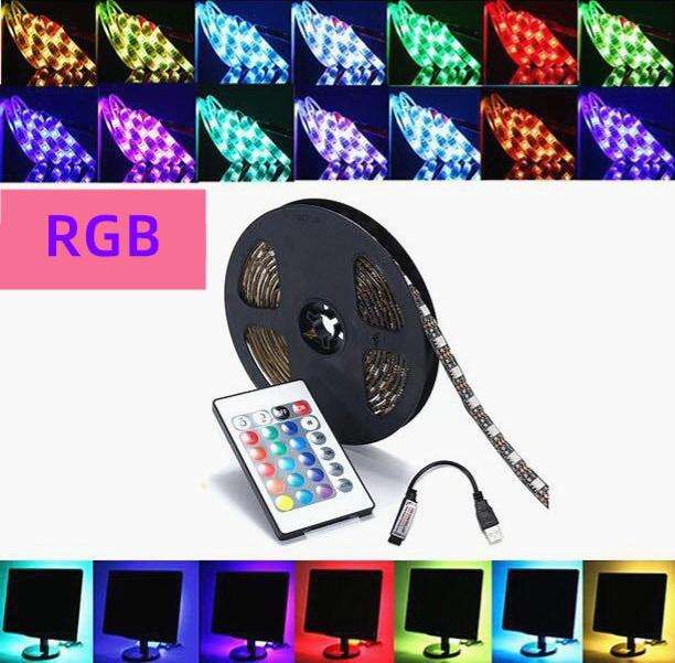 Aerbes AB-Z811 USB RGB LED Strip 5050 Tape Controller Light 2m TV Backlight 5v Decoration