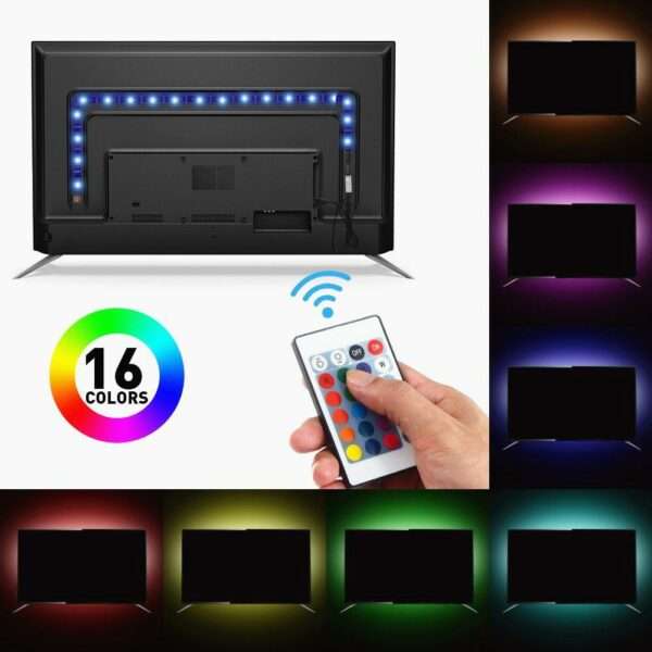 Aerbes AB-Z811 USB RGB LED Strip 5050 Tape Controller Light 2m TV Backlight 5v Decoration
