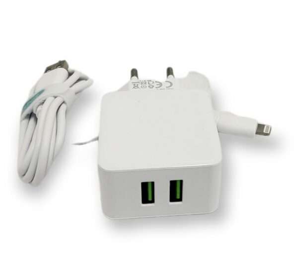AB-S614i Dual Charger 15W With Lighting Cable
