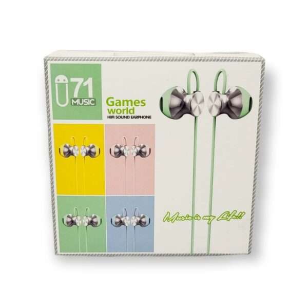U71 HIFI Sound Earphone 3.5mm