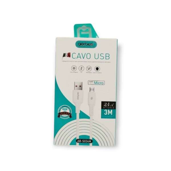 AB-S024M Micro USB Cable 3m 2,4A