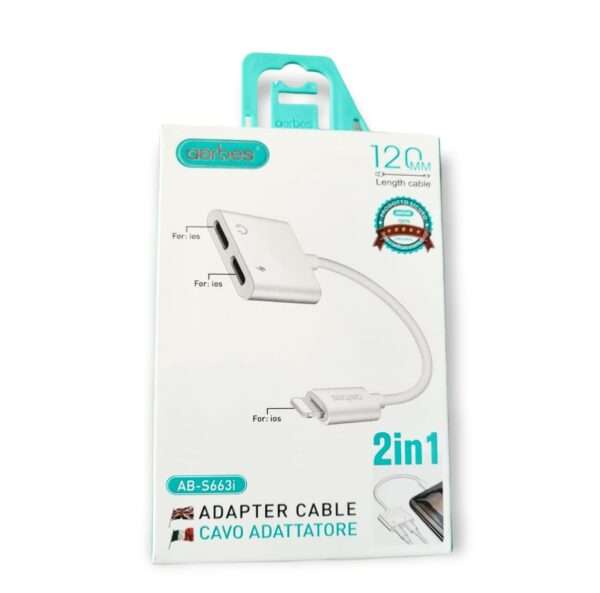 AB-S663i 2 In 1 Lightning To Lightning And Lightning Adapter Cable
