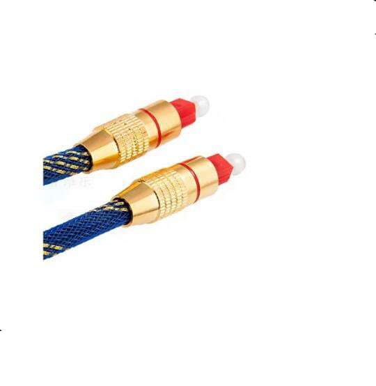 XF0091 OD6.0 Blue Mesh Gold Plated Fiber Toslink Optical Audio Cable 30M