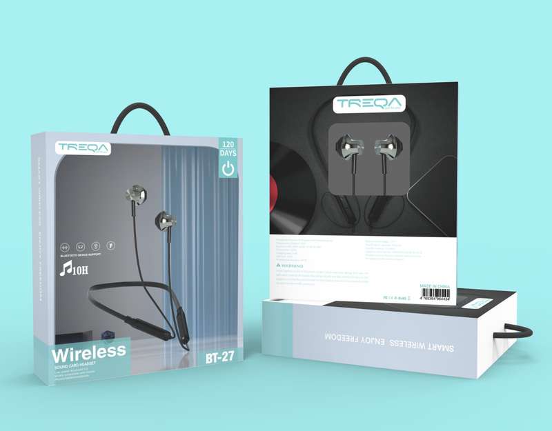 Treqa BT-27 Wireless Neckband Bluetooth Sports Earphones