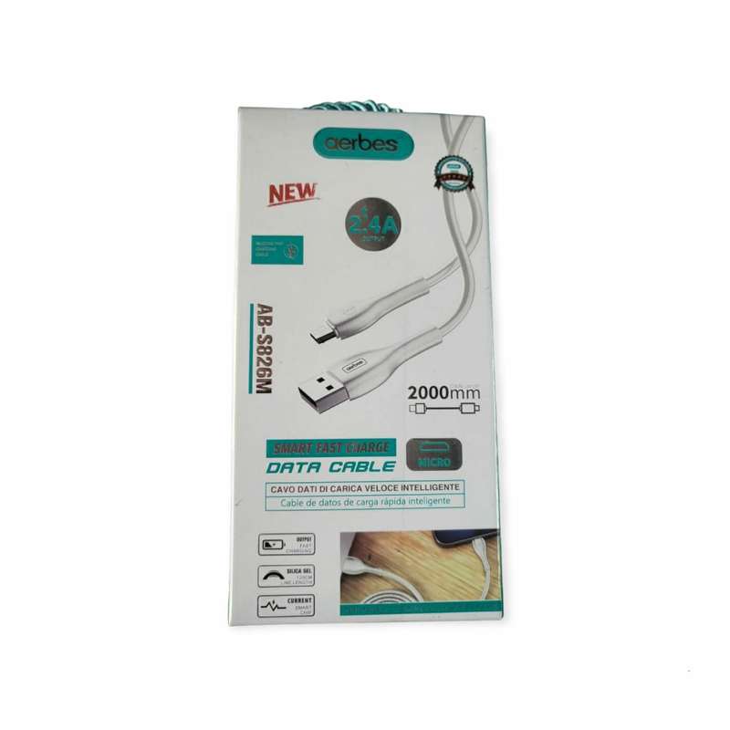 Aerbes AB-S826M 2.4A Micro USB Data Charging Cable 2 Meters
