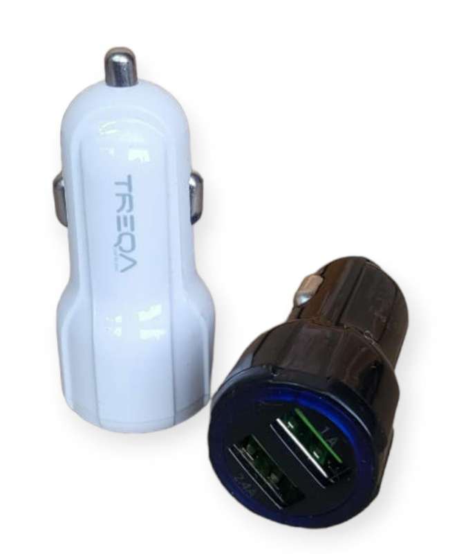 Treqa CS-234  Dual USB Port Car Charger With Micro USB Cable 3.1A