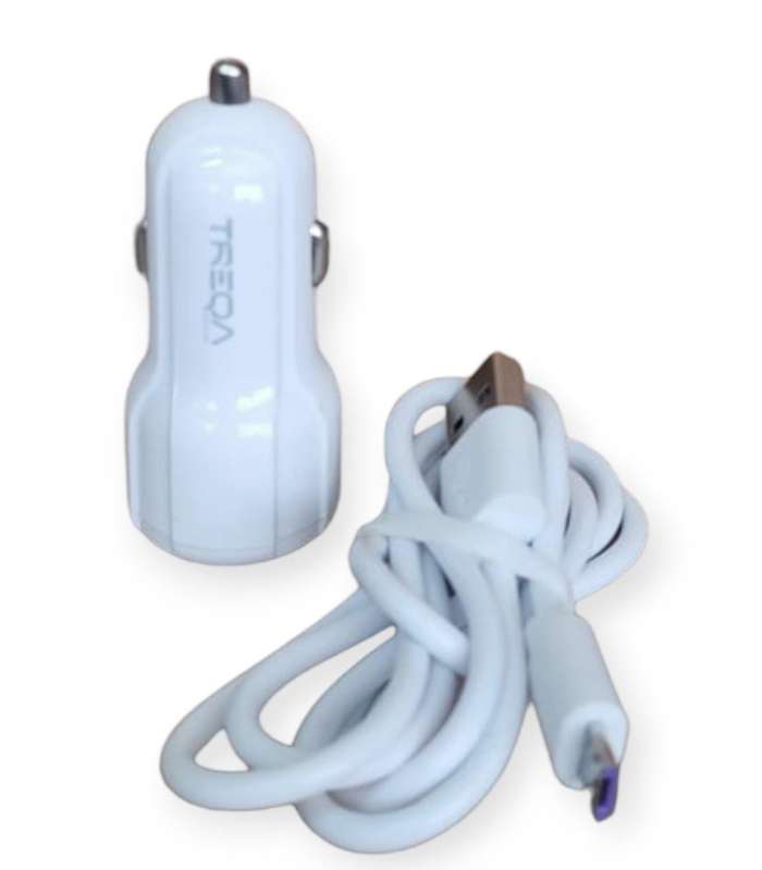 Treqa CS-234  Dual USB Port Car Charger With Micro USB Cable 3.1A