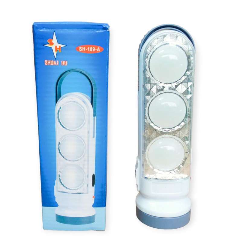 FA-189-A Rechargeable LED Emergency Light Cold White, Warm White + Torch and Battery Operated