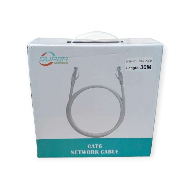 Super Electronics SE-L-C6-30 Cat 6 Ethernet Cable 30M