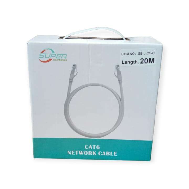 Super Electronics SE-L-C6-20 Cat 6 Ethernet Cable 20M