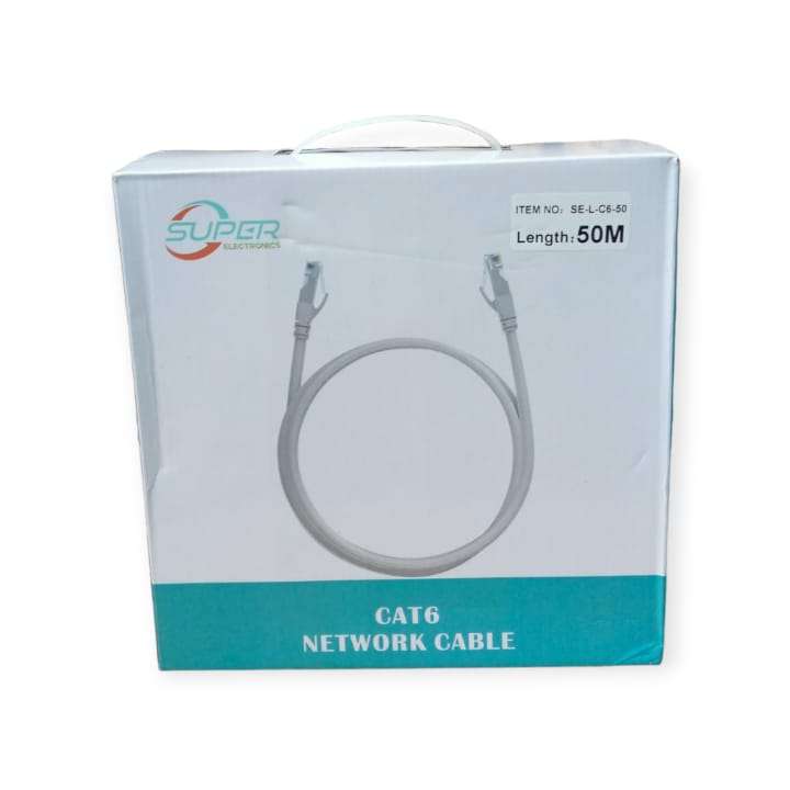 Super Electronics SE-L-C6-50 Cat6 Ethernet Cable 50M