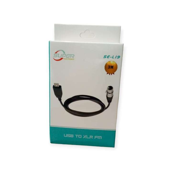 SE-L19 USB Male to 3-Pin XLR Female Cable 3M