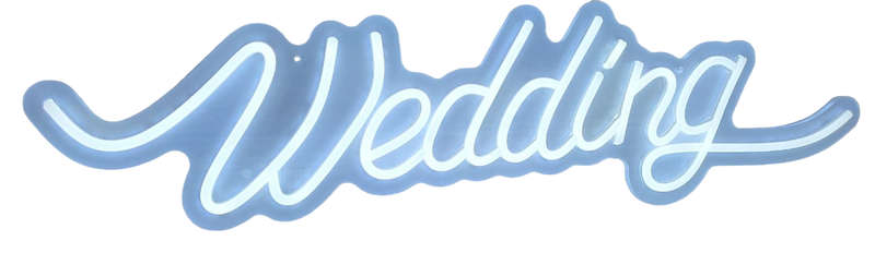 E-44 Wedding  Back Panel Neon Sign With 12V 2A Power Adapter