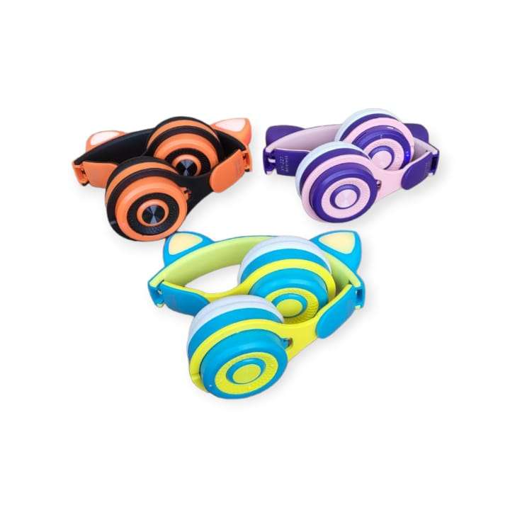 XY227 Foldable Cat Ear Bluetooth 5.0 Headset FM Radio Micro SD Card Slot