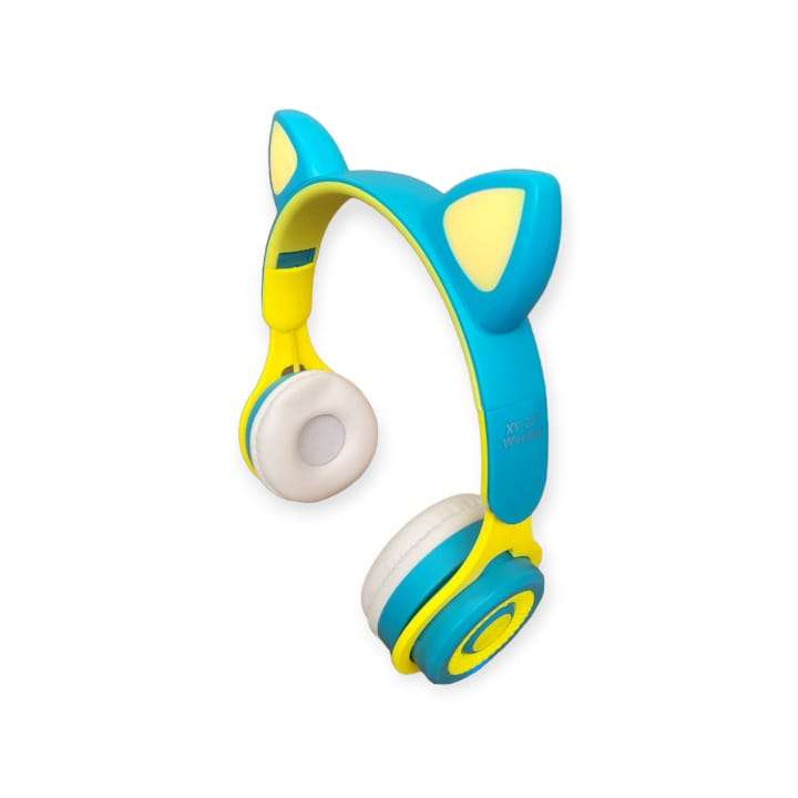 XY227 Foldable Cat Ear Bluetooth 5.0 Headset FM Radio Micro SD Card Slot