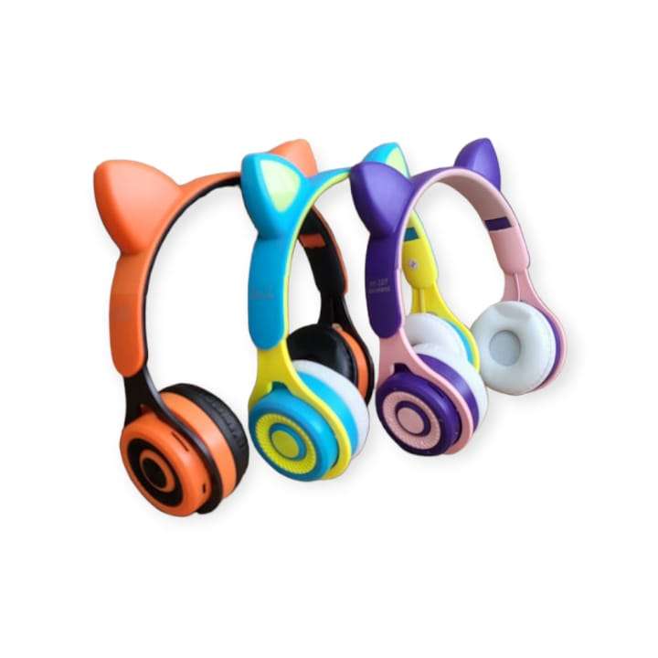 XY227 Foldable Cat Ear Bluetooth 5.0 Headset FM Radio Micro SD Card Slot