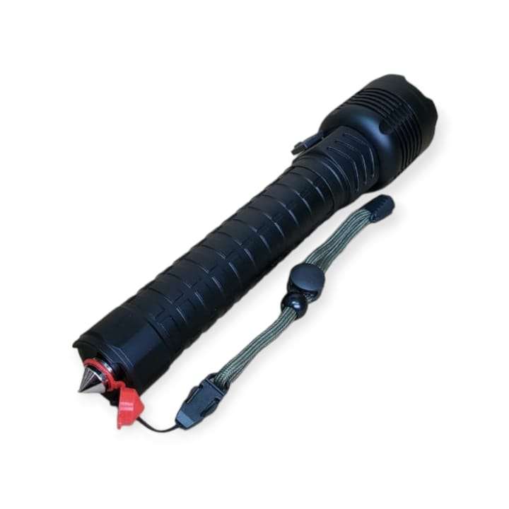 Aerbes AB-SD06 Rechargeable Telescopic Flashlight With Hammer And USB Port 30W