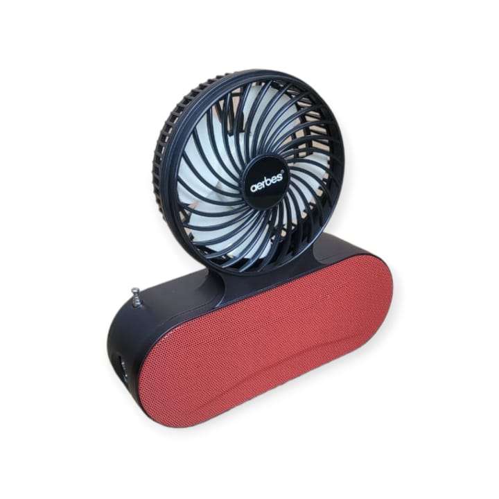 Aerbes AB-SD16 Solar Powered Bluetooth Speaker Flashlight With Mini Fan