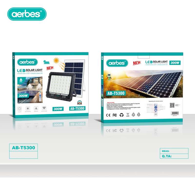 Aerbes AB-T5300 Solar Powered LED  Floodlight 300W