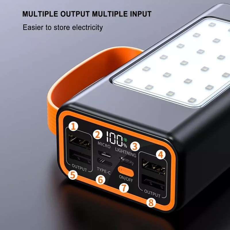 Sovo PD120 Power Bank Fast Charging QC3.0 50000mah With 4 USB Output PD Port + LED Light