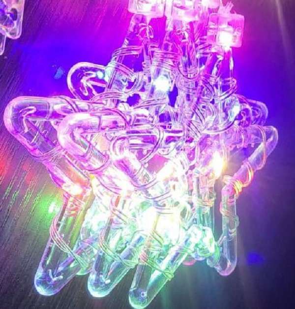 ZYF-29 Star And Christmas Tree LED Fairy Curtain Light RGB 3M With Tail Plug Extension 8 Modes