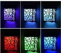 FA-6601 Warm White + Multi Colors Solar Wall Light