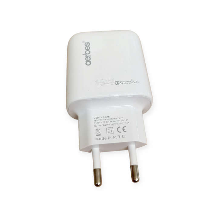 Aerbes AB-SJ18 PD 18W+QC3.0 USB Fast Charging Adapter