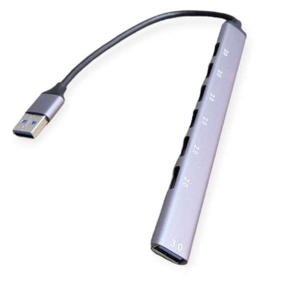 Treqa USB-730 Aluminum 7 Ports USB 3.0 Hub