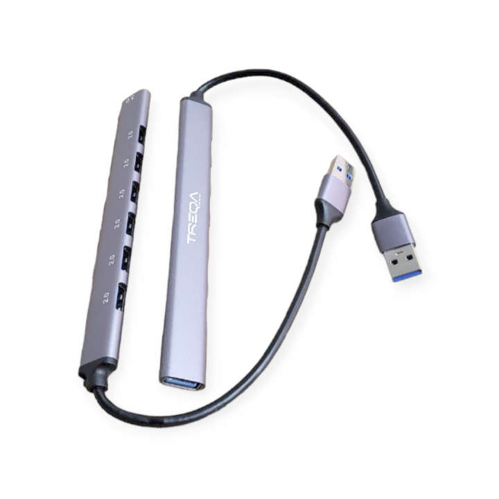 Treqa USB-730 Aluminum 7 Ports USB 3.0 Hub