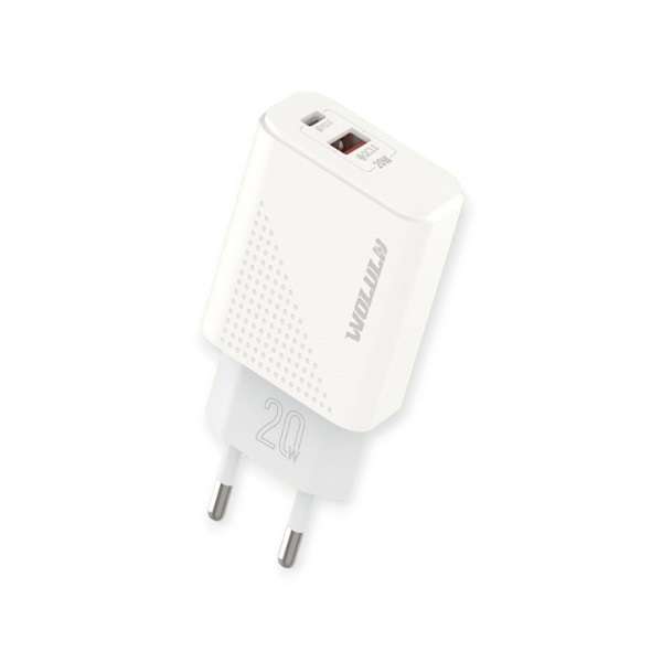 Wolulu AS-51456 PD 20W + USB QC3.0 USB Wall Charger