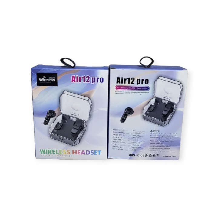Air12Pro Wireless Bluetooth 5.1 TWS Earphone for Iphone 12Pro Transparent Case