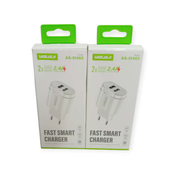 Wolulu AS-51453 Dual USB Wall Charger 2.4A