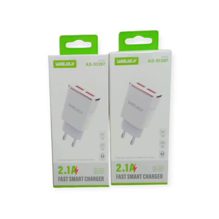 Wolulu AS-51397 Dual USB Wall Charger 2.1A