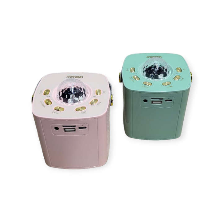 Wolulu AS-50199 Wireless Bluetooth Karaoke Speaker With Microphone + RGB Mini Magic Ball Light