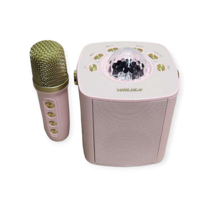 Wolulu AS-50199 Wireless Bluetooth Karaoke Speaker With Microphone + RGB Mini Magic Ball Light