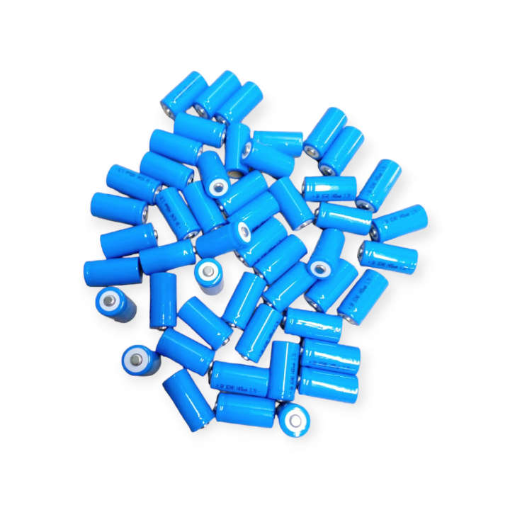 GH 16340 1400mah Rechargeable Lithium Battery Point Head 3.7V Pack Of 50