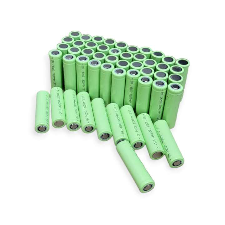 GH 14500 1900Mah Rechargeable Flat Head Battery Green 3.7V 50Pcs