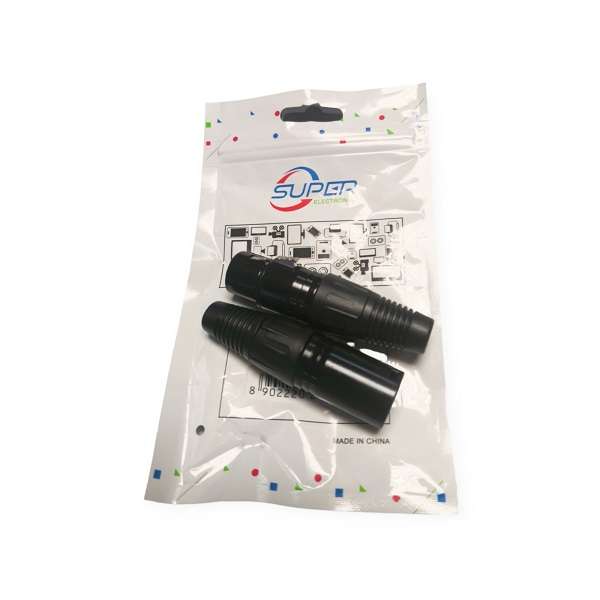 Super Electronics SE-L167 XLR 3 Pin Male To Female Microphone Audio Connectors