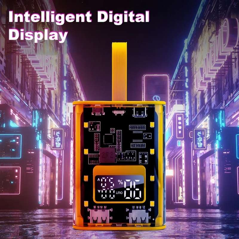 Treqa TR-961 Clear Power Bank 10000Mah With LED Light