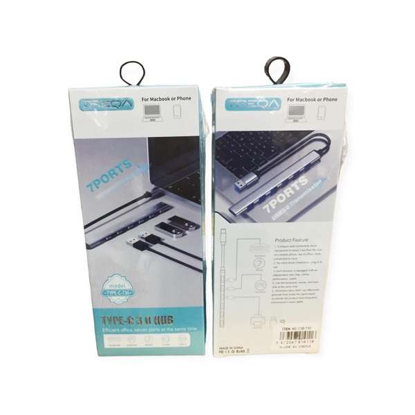 Treqa USB-730 Aluminum 7 Ports USB 3.0 Hub