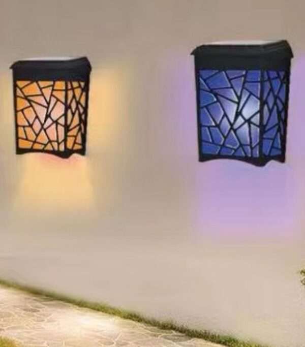 FA-6601 Warm White + Multi Colors Solar Wall Light