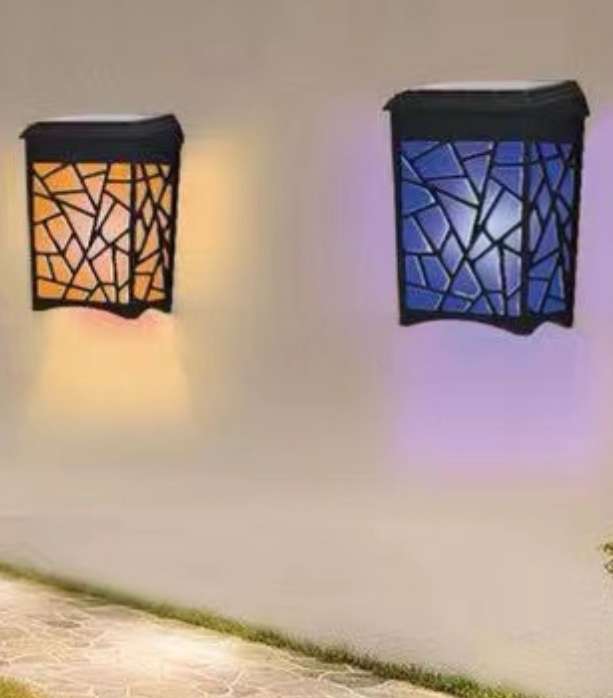 FA-6601 Warm White + Multi Colors Solar Wall Light