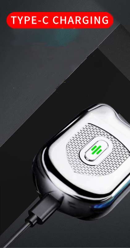 USB Rechargeable Portable Rotary Double-head Hair Shaver